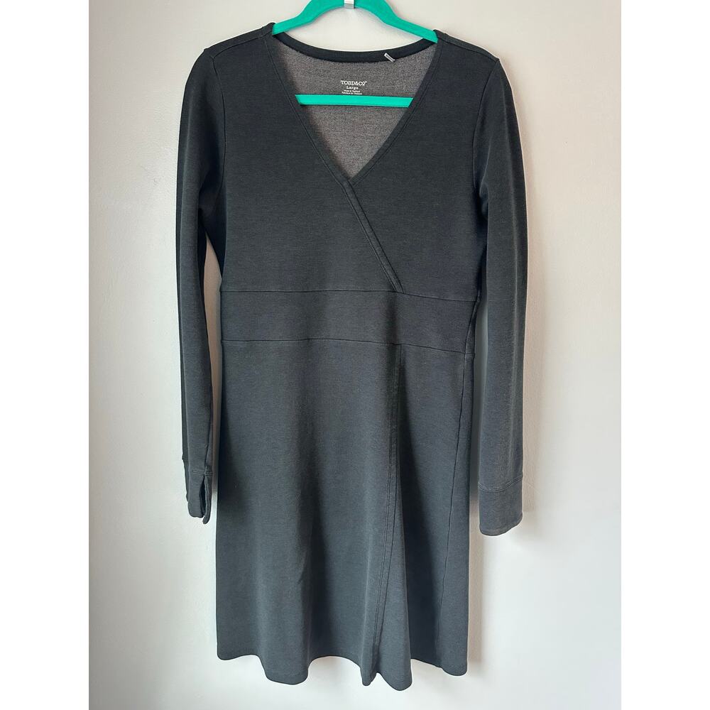 Toad & Co Dress Womens Medium Athleisure V Neck Lounge Casual Stretch Pocket